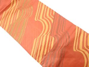 流水模様織り出し　名古屋帯